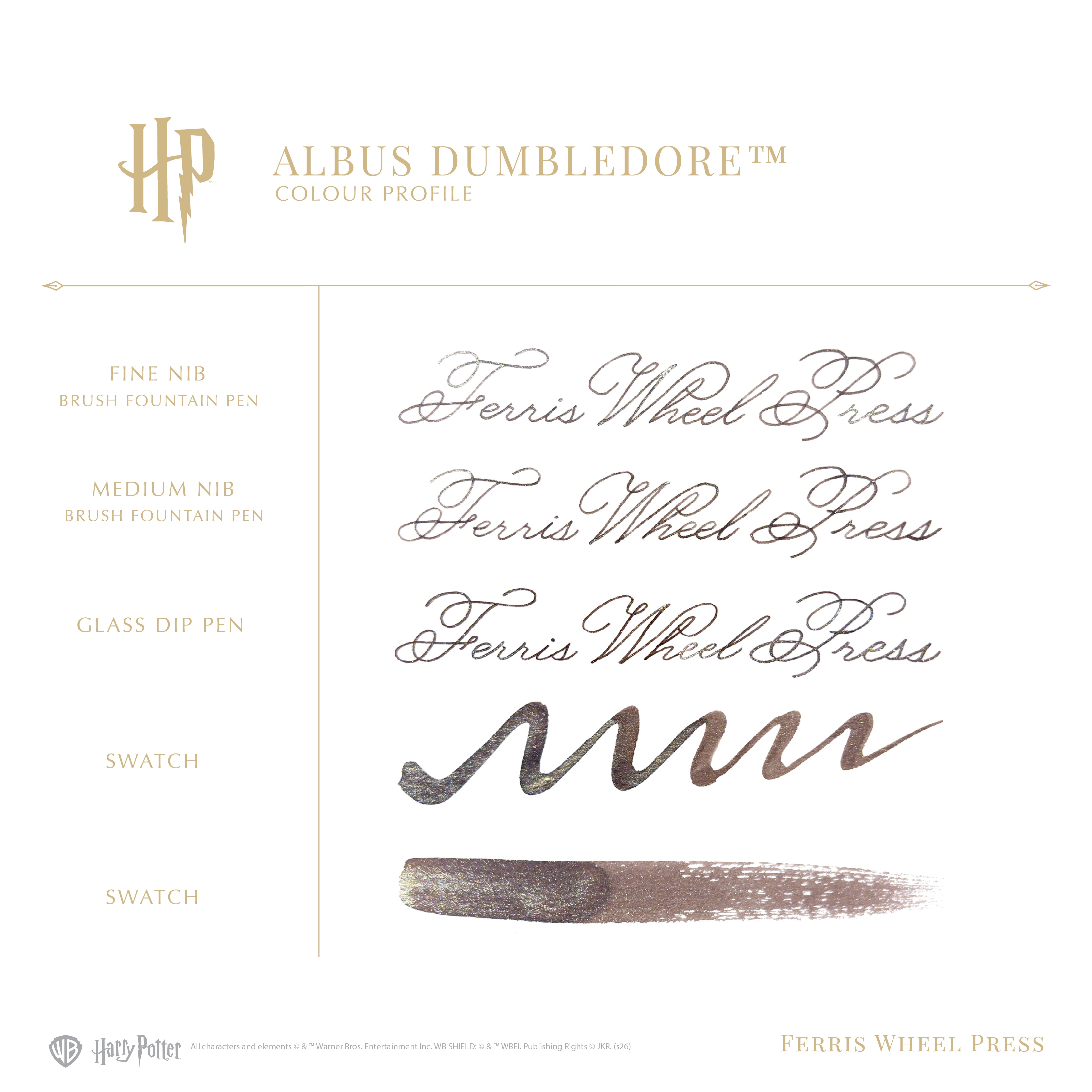 Warner Bros. | Harry Potter | 25 Years of Magic - Patronus Anniversary Collection | Masque Pen & 10ml Ink Set | Albus Dumbledore