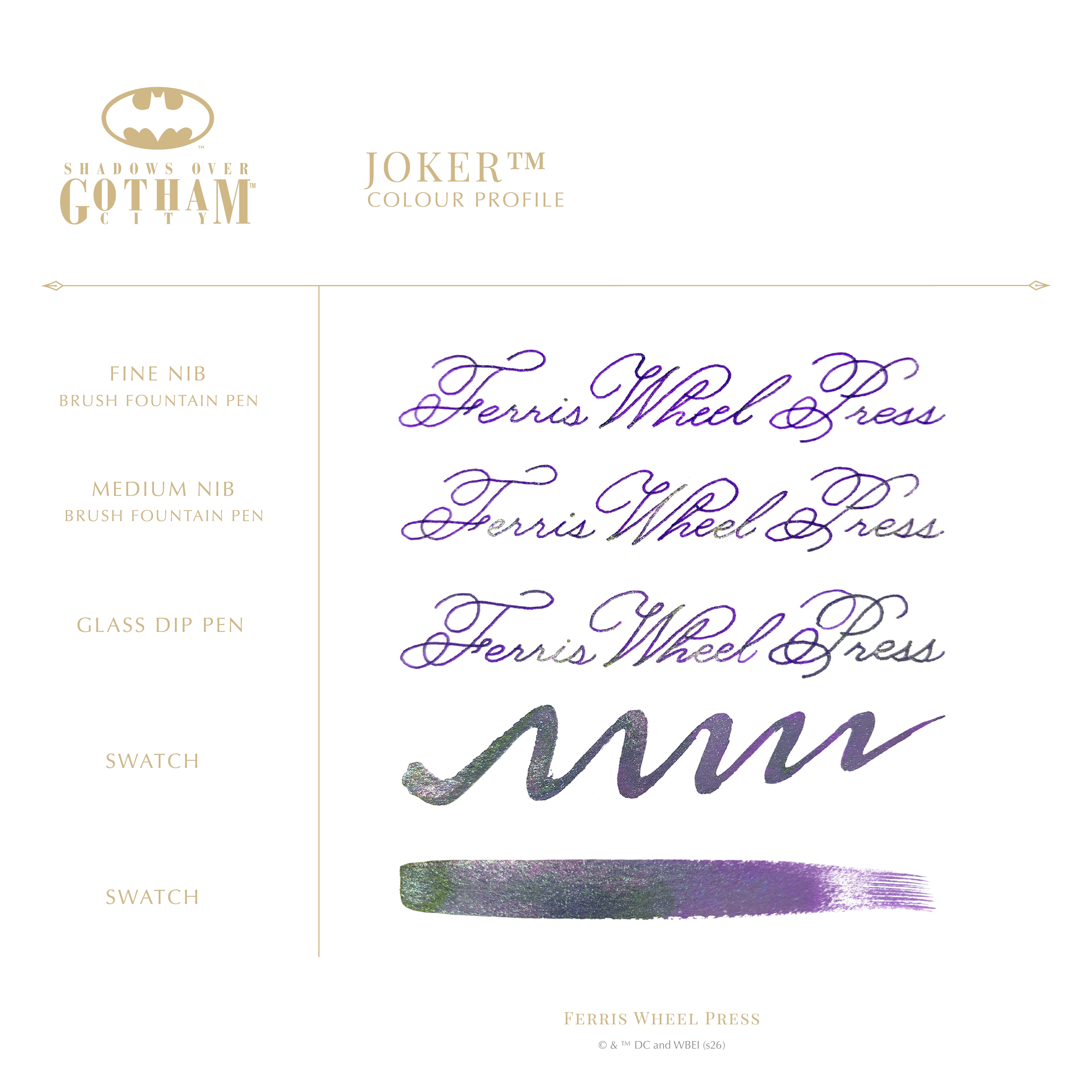 Warner Bros. | Shadows over Gotham City |  Limited Edition Pen and Ink Set | Joker