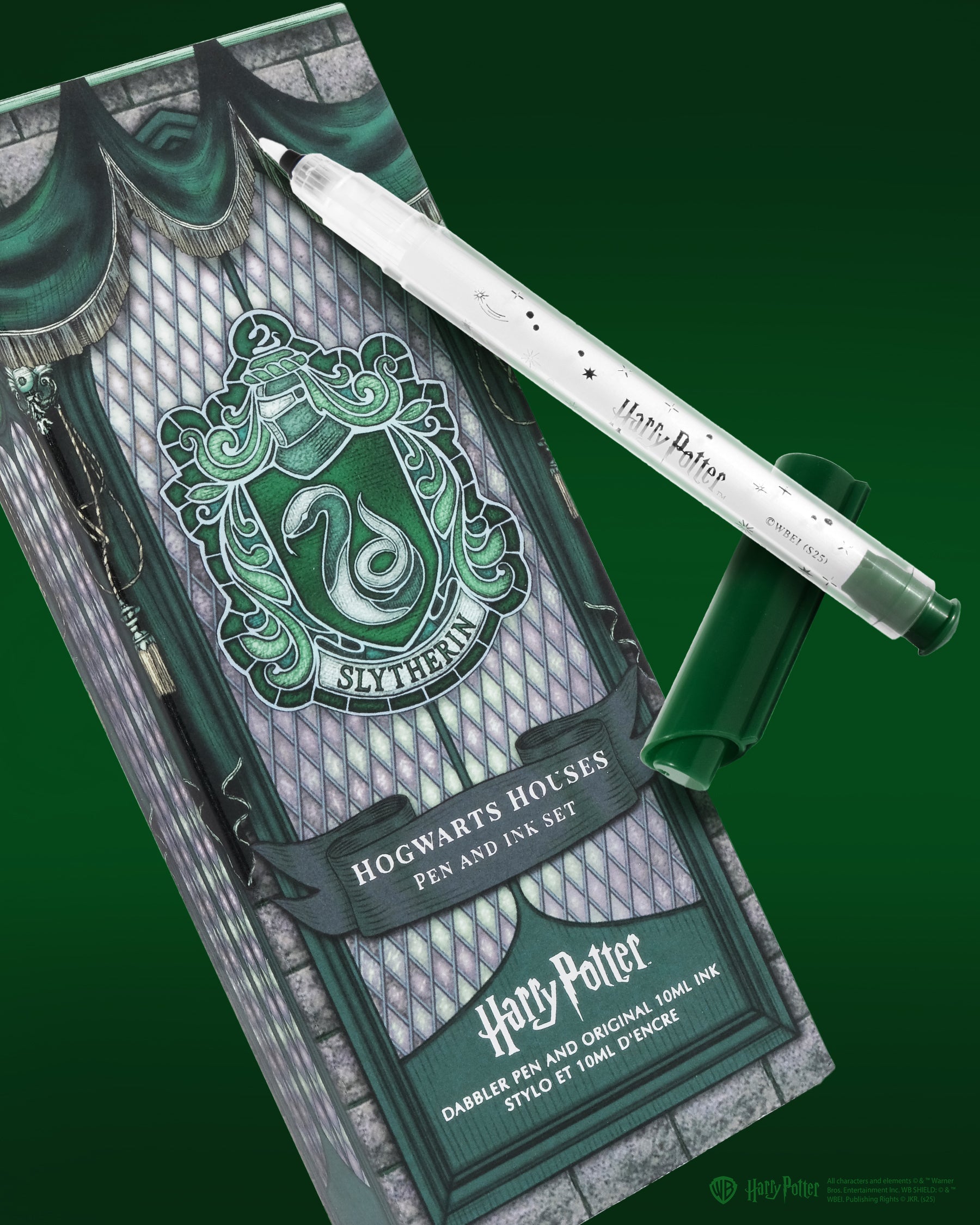Warner Bros. | Harry Potter | Dabbler Pen and 10ml Ink Set | Slytherin